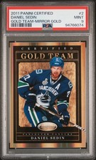 PSA 9 Daniel Sedin Mirror Gold /25 2011 Panini Certified Gold Team