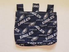 PHILADELPHIA EAGLES NFL Walker Storage Tote Bag. Handmade, 4 Pockets