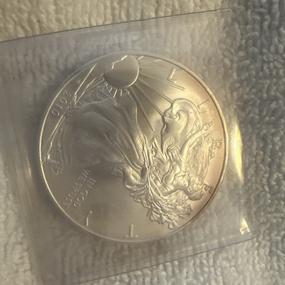 #ad 2010 American Silver Eagle one dollar coin $98.00