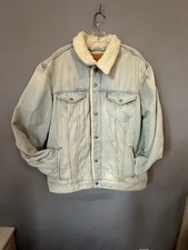 Vintage Levis Jacket Mens 2XL Blue Sherpa Lined Denim Trucker 90s USA Made