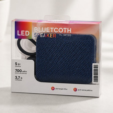 YL-SP120 Bluetooth LED Portable Speaker System, 5W, 700mAh, Blue, Rectangular