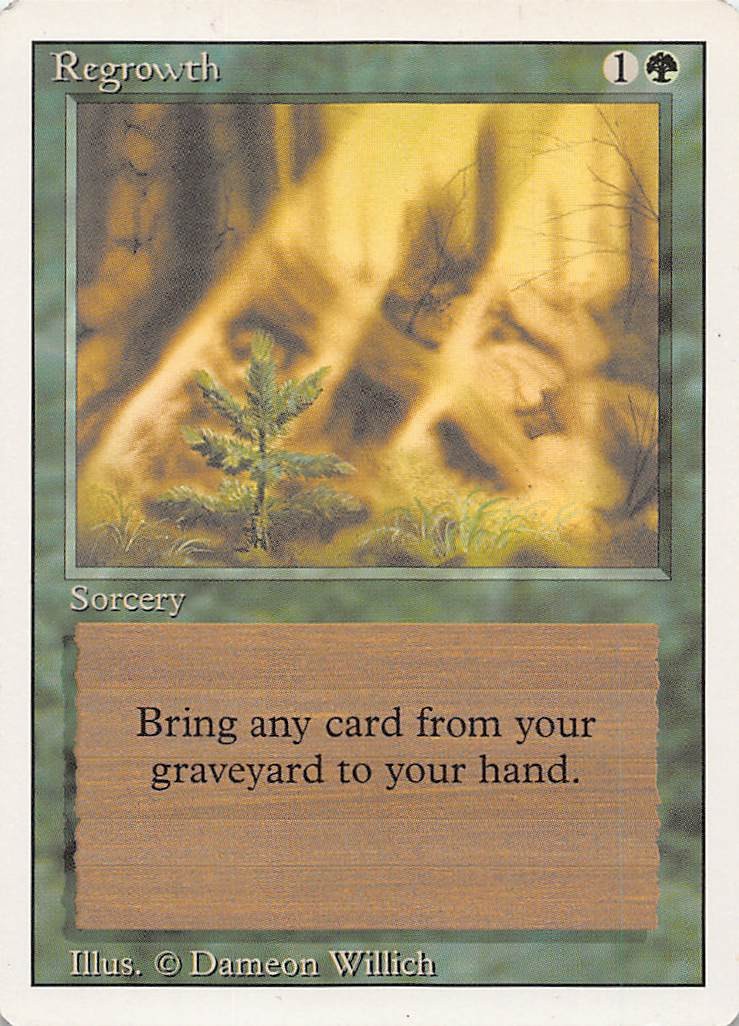 MTG Regrowth U Unlimited Edition Normal LP