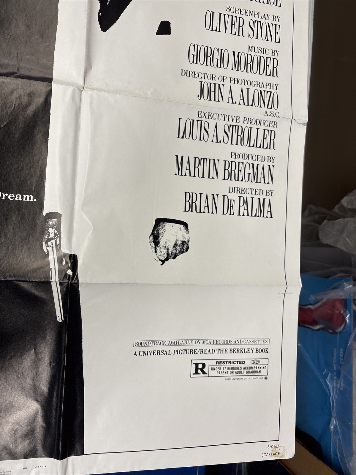 Al Pacino Scarface 1983 Poster 27x40 3/4