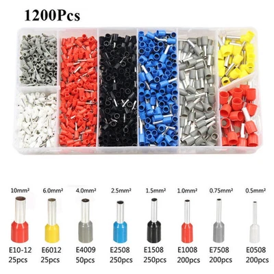 1200PCS Wire Crimp Connector Cable Cord Pin End Bootlace Ferrule Terminal Kits - image 1 of 4