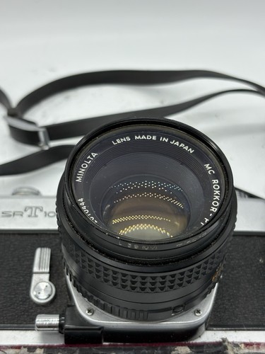 Vintage Minolta SRT 101b SLR Film Camera 50mm F/1.7 Lens NOT TESTED - Foto 7 di 7