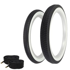 Schwinn Style Whitewall 16 X 1.75 S2 20 X 2.125 S2 Wide Slick Tire Wtubes 