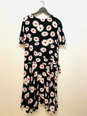 Sublime Vestido Nina Ricci Paris - Marguerites Gigantes - Crepe de Seda... - Imagen 1 de 4