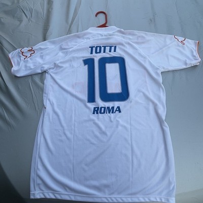 Maillot AS Roma Extérieur 2008/09 – Kappa, Taille S Adulte, Blanc, état D'occasion