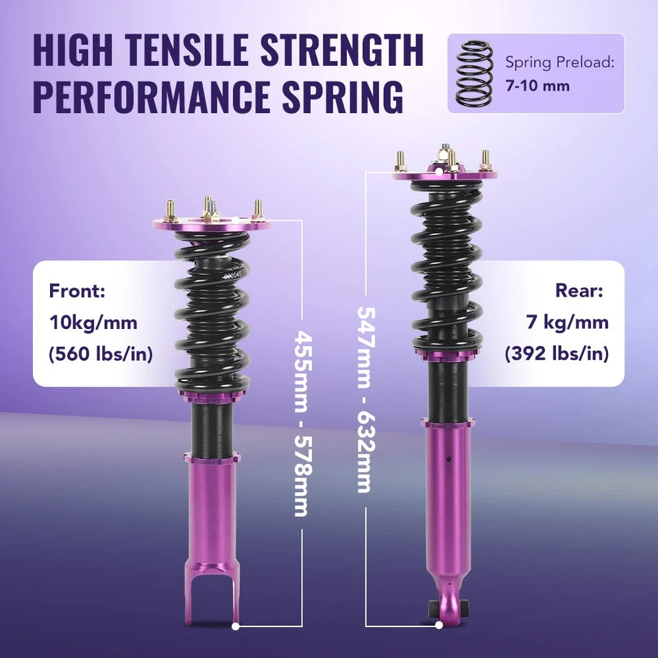 Amortiguadores de puntales Coilovers aptos para LEXUS SC400 1992-2000 TOYOTA SOARER Foto 2 de 4