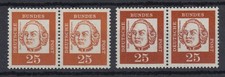 353 Bed. Deutsche 25 Pf. je ein waagerechtes Paar in hell- und dunkelorange **