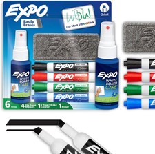 EXPO Dry Erase Markers Kit, 6 Count Pack of 1 , Assorted Fashion Colors