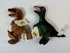 Vintage Disney World Dinosaur Bean Plush T-Rex New w /Tags. Lot Of 2