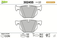 Valeo 302455 Bremsbelagsatz FüR Scheibenbremse Bremsbelagsatz