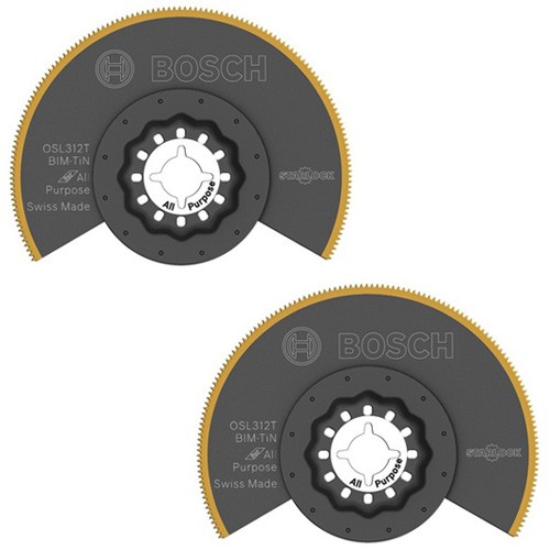 Bosch 2-Pack 3.5-Inch Starlock Titanium Multi-Tool Saw Blades OSL312T-2PK-image