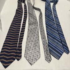 Lot of Three Stafford 100 Men's Silk Ties in excellent condition.