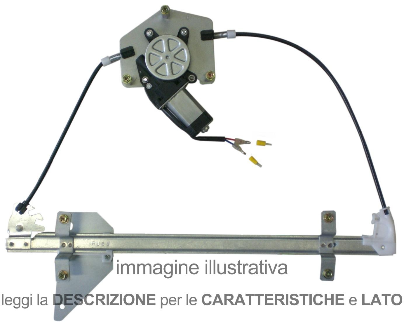 Alzacristallo Renault Twingo 06/'07- Anteriore Elettrico 3 Porte Dx Destro