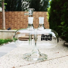 7.5'' Hookah Shisha Clear Glass Waterpipe Gravity Smoking Perc Bong & Down stem