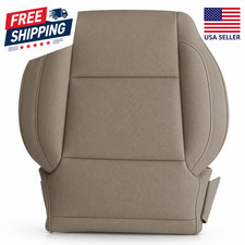 Driver or Passenger Side Bottom Replacement Leather Seat Cover Tan Compatible wi