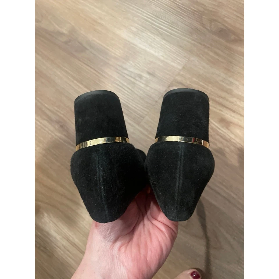 Kate Spade Negro Gamuza Bloque Tacón Mujer Zapato Talla 6.5 Foto 3 de 4