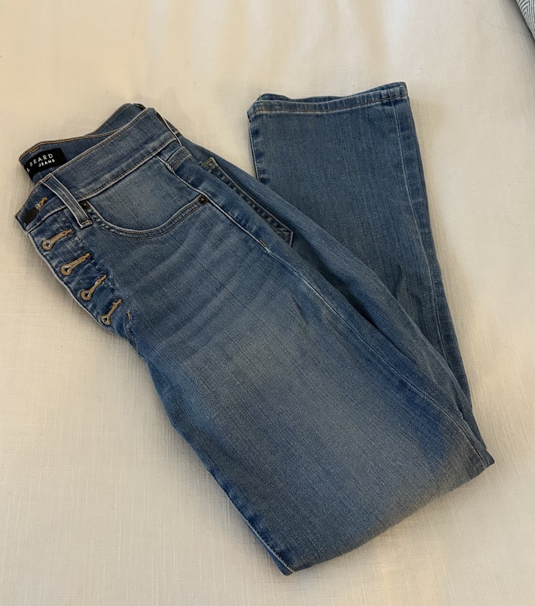 Veronica Beard Button Fly Straight Leg Denim Jean… - image 1