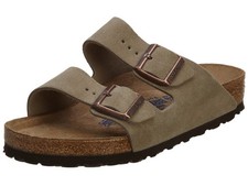 Birkenstock Unisex Arizona Soft Footbed Suede Sandal  Taupe  Authentic New
