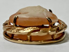 Vintage 14K Yellow Gold Carved Shell Cameo Pendant 4.1 grams — photo 2