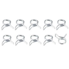 Spring Hose Clamp 9mm/0.35 10pcs Double Wire Spring Steel Clips For 9.5mm To