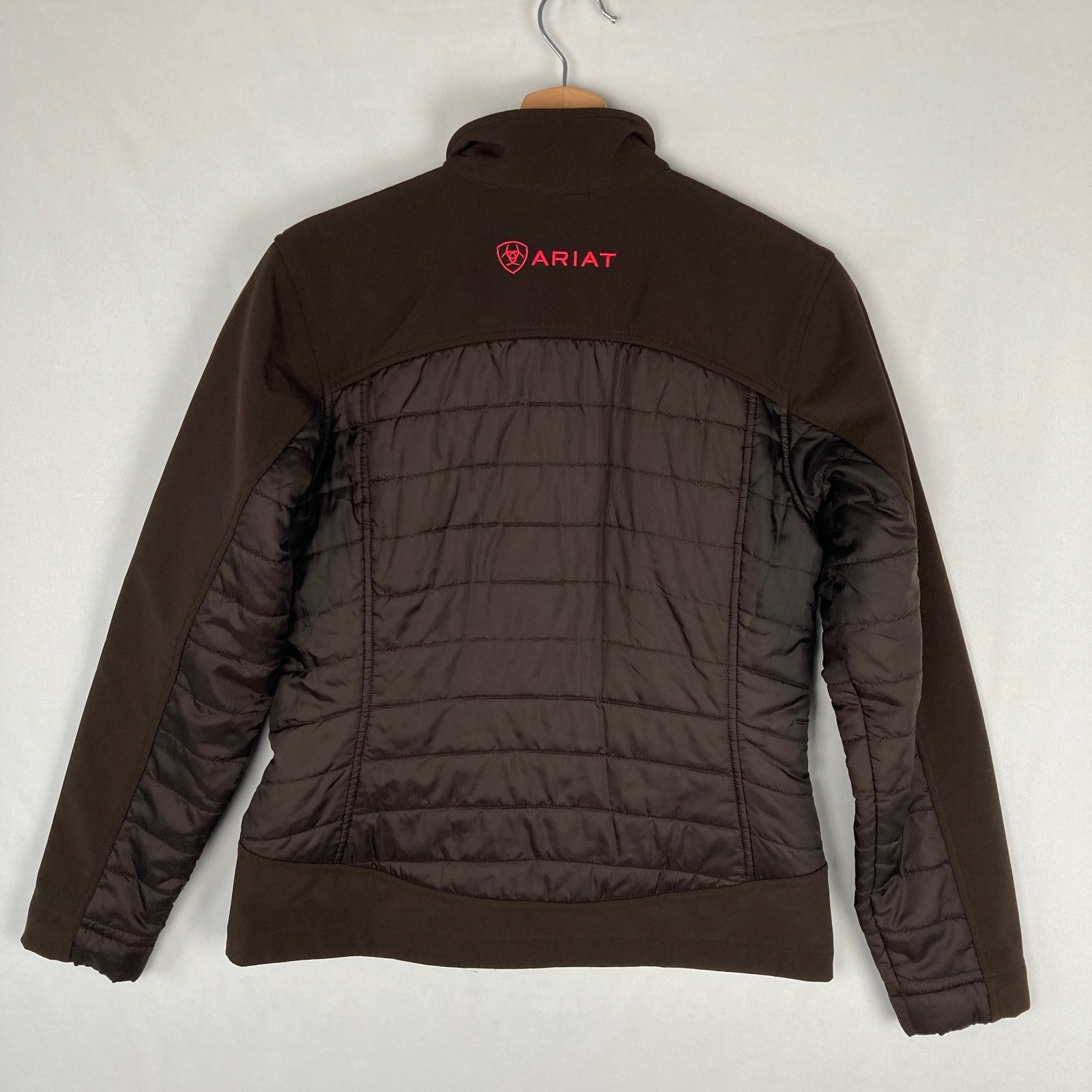 Ariat Quilted Softshell Jacket Brown Full Zip Wom… - image 2