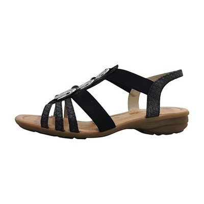 Remonte  Damenschuhe Sandalen Flach Schwarz Freizeit