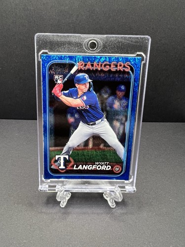 Wyatt Langford 2024 Topps Aggiornamento Serie Blue Foil RC/999 #US341 Rangers Rookie