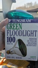 LOT OF 6 NEW HALCO GREEN 100W 130V COLOR FLOO...