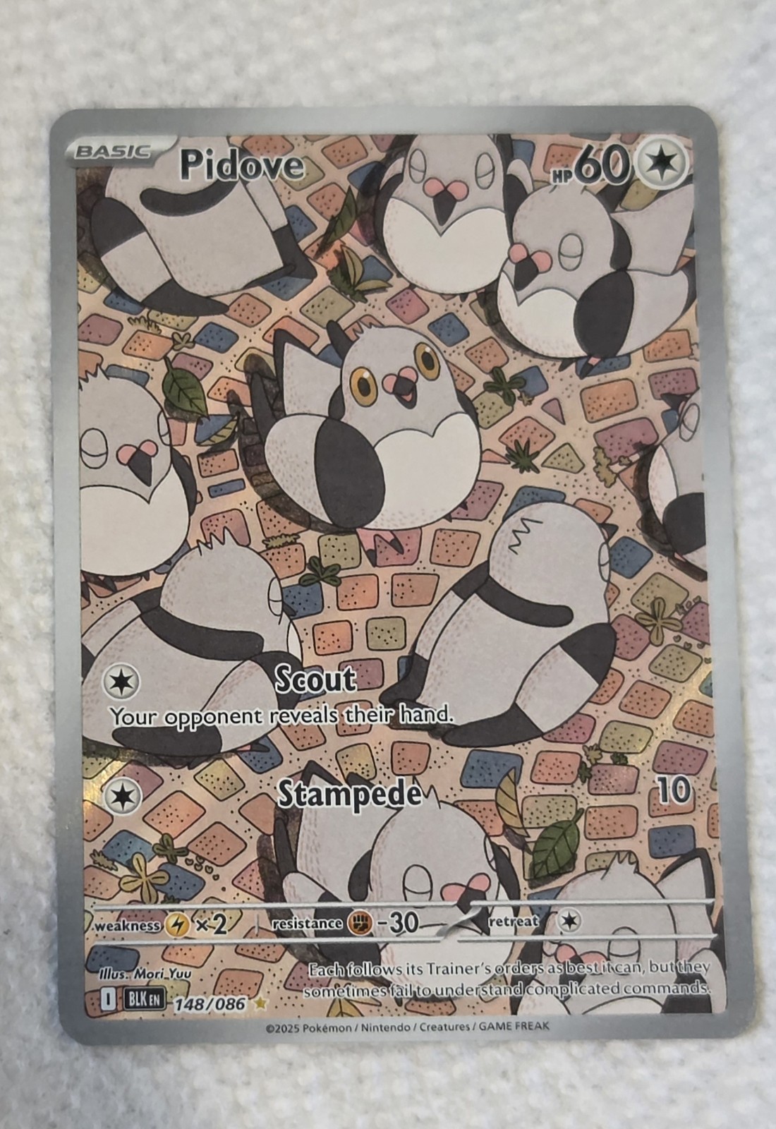 Pidove 148/086 Sv: Black Bolt Illustration Rare Pokemon Card TCG