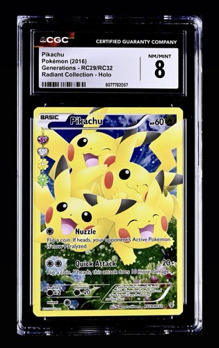 Pikachu graded CGC 8 for sale on eBay
