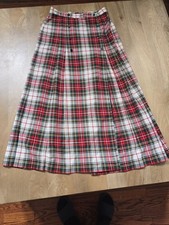 Vintage Ruff Hewn Plaid Maxi Skirt - High Waisted Tartan - Size 12