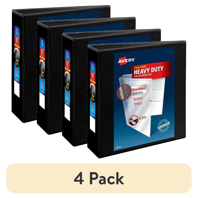 Heavy Duty 3 inch One Touch Slant Ring Binder W/ Pockets Durable View Organizer