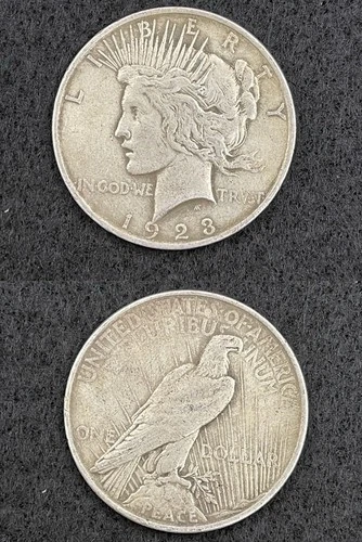 1923 Peace Silver Dollar $1 Coin Circulated/Ungraded/Uncertified 90% Silver