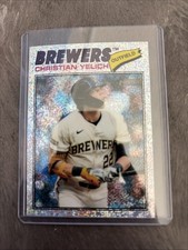 2026 Topps Heritage MLB Silver Sparkle Card #332 Christian Tech Milwaukee Brewer