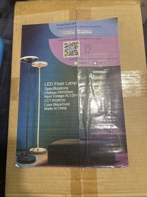 LED Floor Lamp with Smart Life App Black - Tested