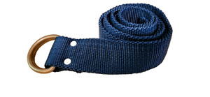 Vintage Y2K Abercrombie & Fitch Navy Blue Logo D-Ring Nylon Webbing Belt