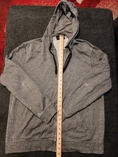 H M Hooded Sweatshirt Size Large Men's Long Sleeve Zip Up Hoodie Grey