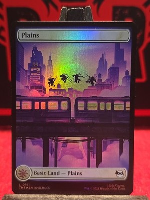 Plains 191 FOIL Full Art TMT Teenage Mutant Ninja Turtles MTG