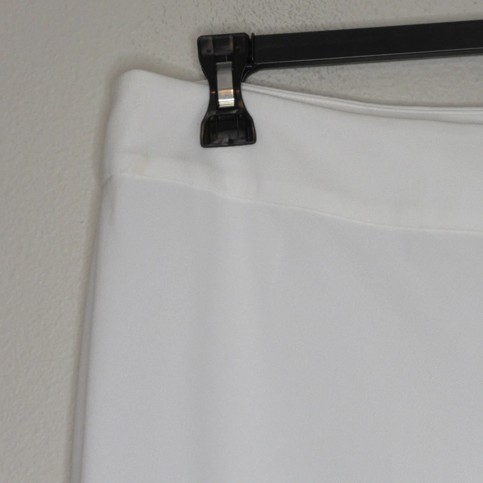 Pantalones de vestir Kasper para mujer tiro alto vainilla hielo pierna recta modernos crepé 14 B38 Foto 3 de 4