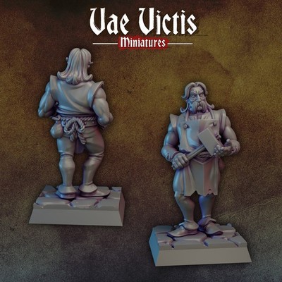 ''Village Blacksmith'' Vae Victis Miniatures D&D Frostgrave fantasy Gaul townsfolk