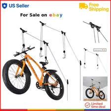 Bike Ceiling Mount Hanger Alloy Steel 2 Pack Ceiling Lift Garage Indoor