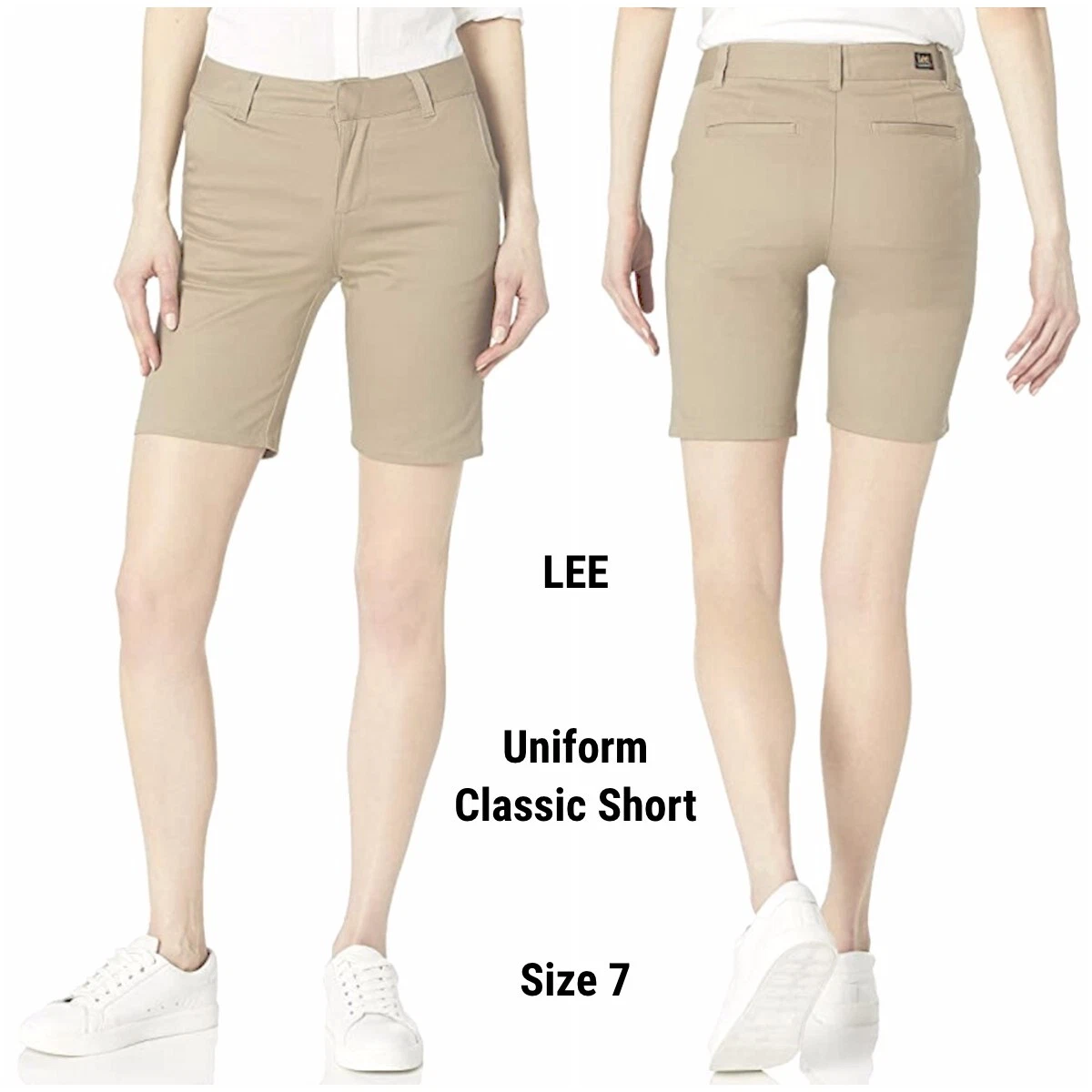 Khaki school shorts best sale womens