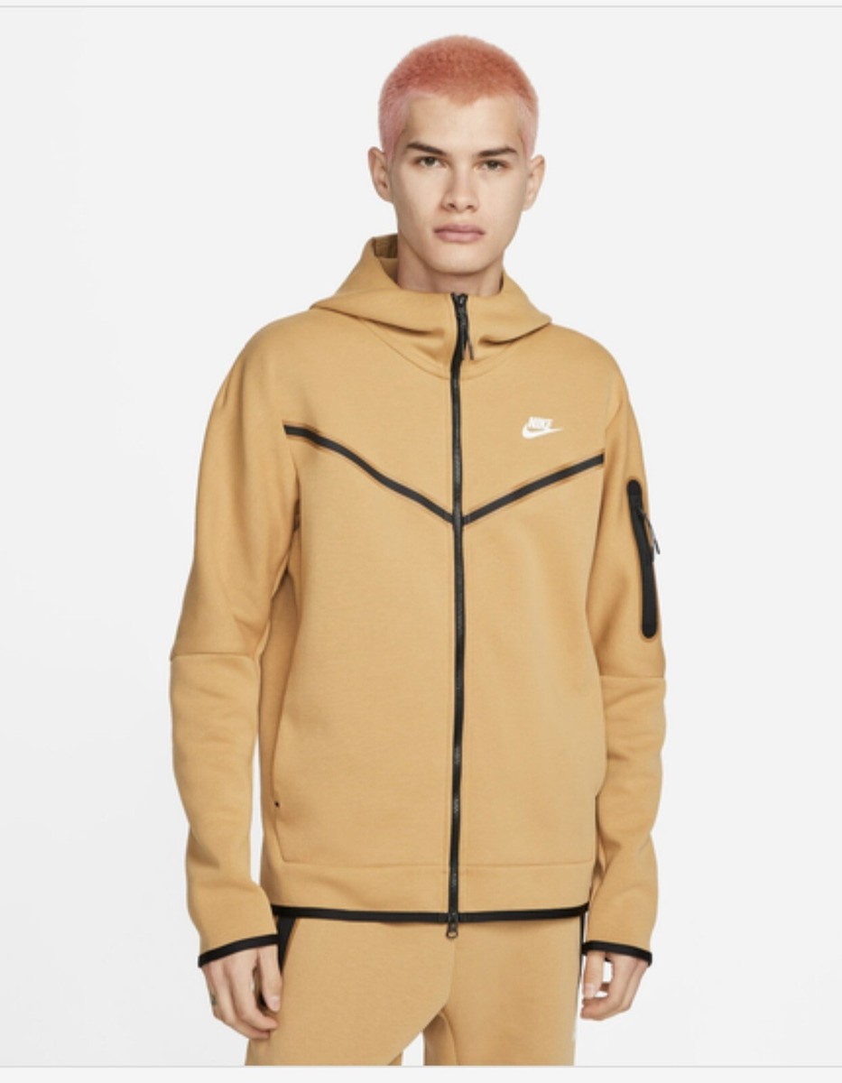 Nike Tech Fleece Hoodie Full Zip Jacket Hoody Gold CU4489