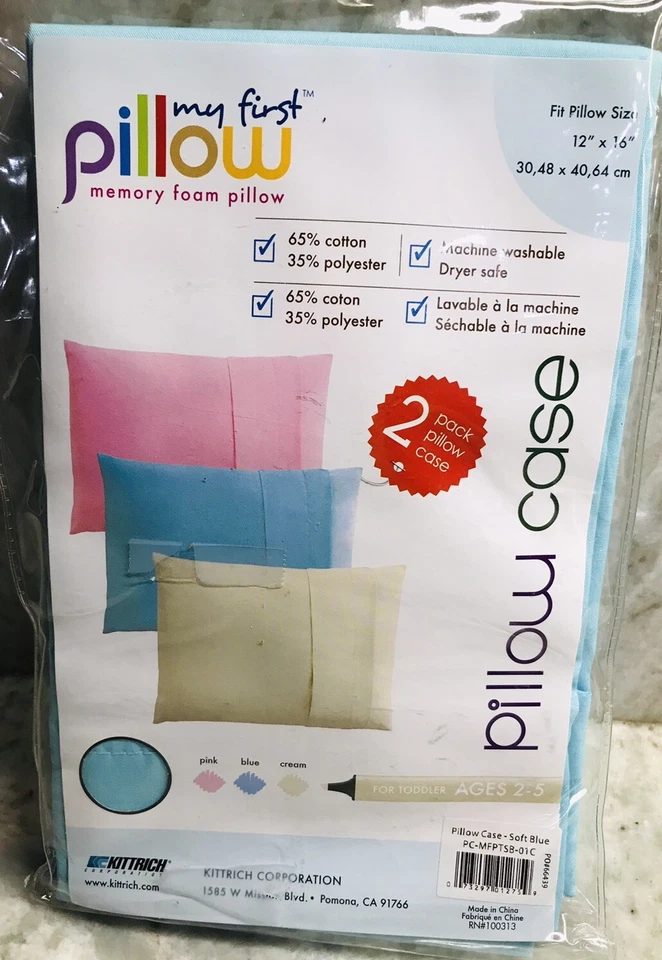 My First Pillow Memory Foam Pillow 2 Pack Pillow Case Fit Pillow 12X16Inches  - Image 3 of 4