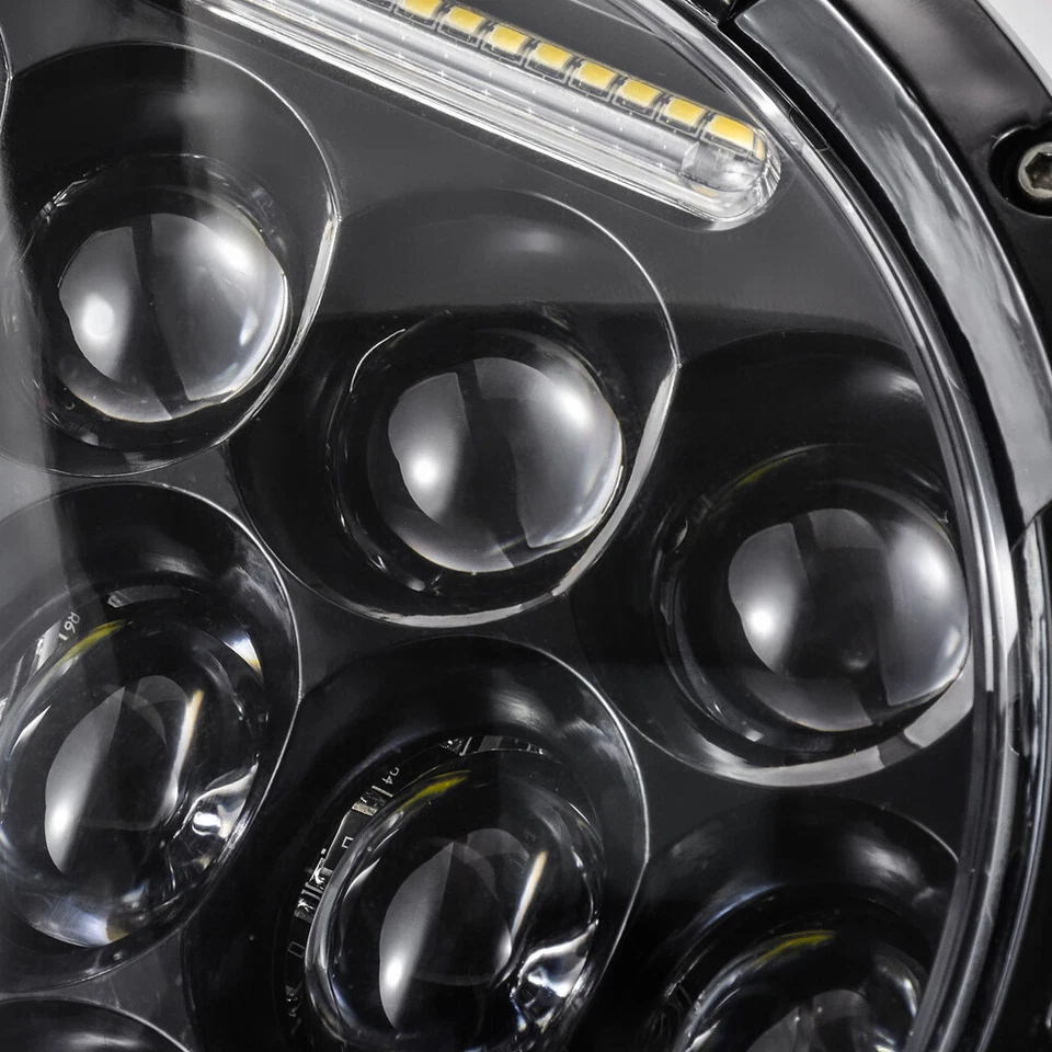 Faro redondo LED 7" DRL haz alto/bajo 6000K para Triumph Bonneville T120 Thruxton Foto 4 de 4