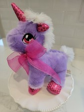 NEW DAN DEE Collector's Choice Soft Purple  Pink Sparkle Unicorn Stuffed Animal