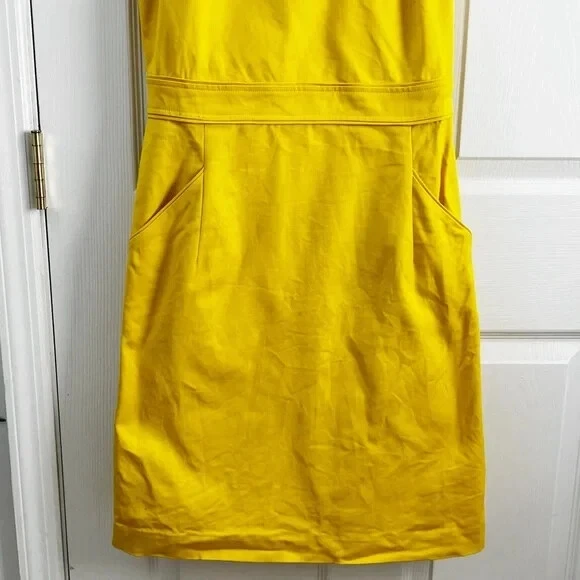 Tory Burch abito tubino senza maniche al ginocchio colore giallo taglia 4